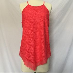 🆕 CORAL LACED TANK TOP with LINING